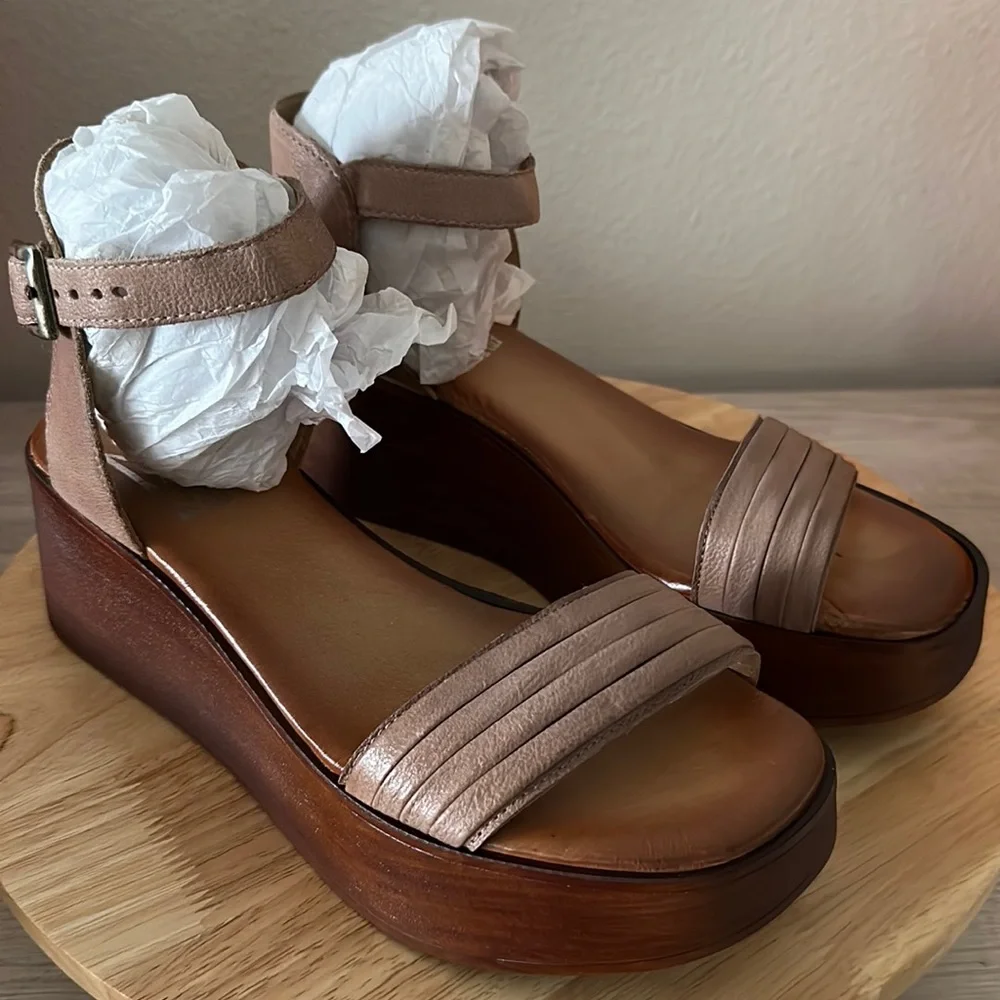Miz Mooz Leather Platform Wedges - Gwyneth